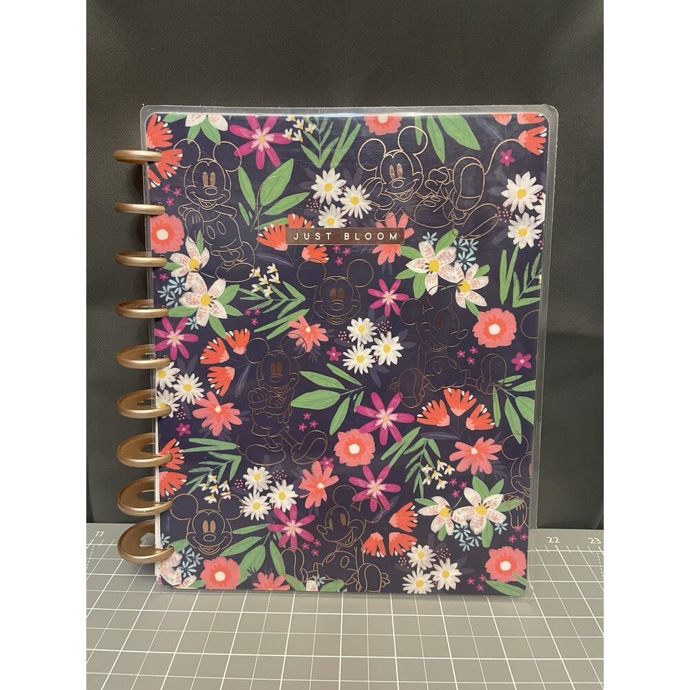 Happy Planner Classic Floral Mickey Mouse 12 Month 9 Disc Vertical Lined Layout